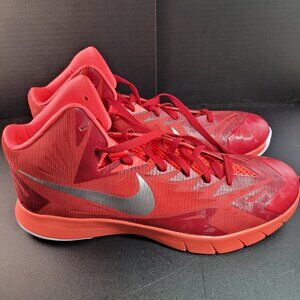 Mens Nike Lunar Hyperdunk Red Athletic Basketball Shoes Sneakers Size 14